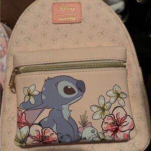 Loungefly Stitch Backpack - Pink and Blue